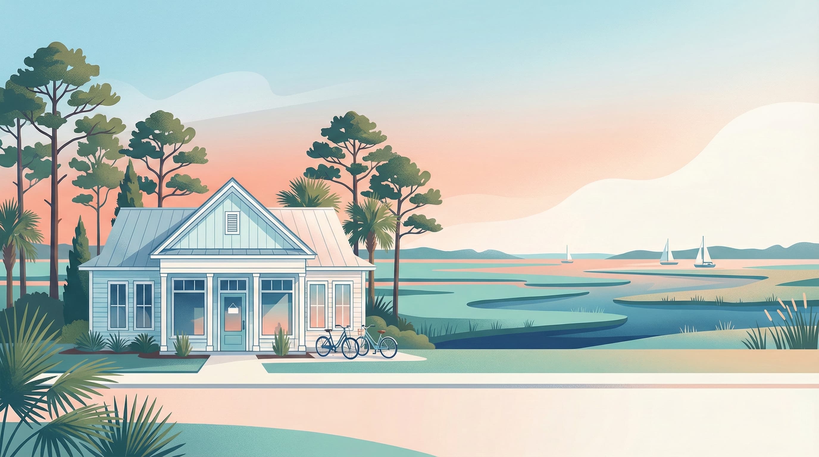 Beautiful tree-lined streets of Savannah