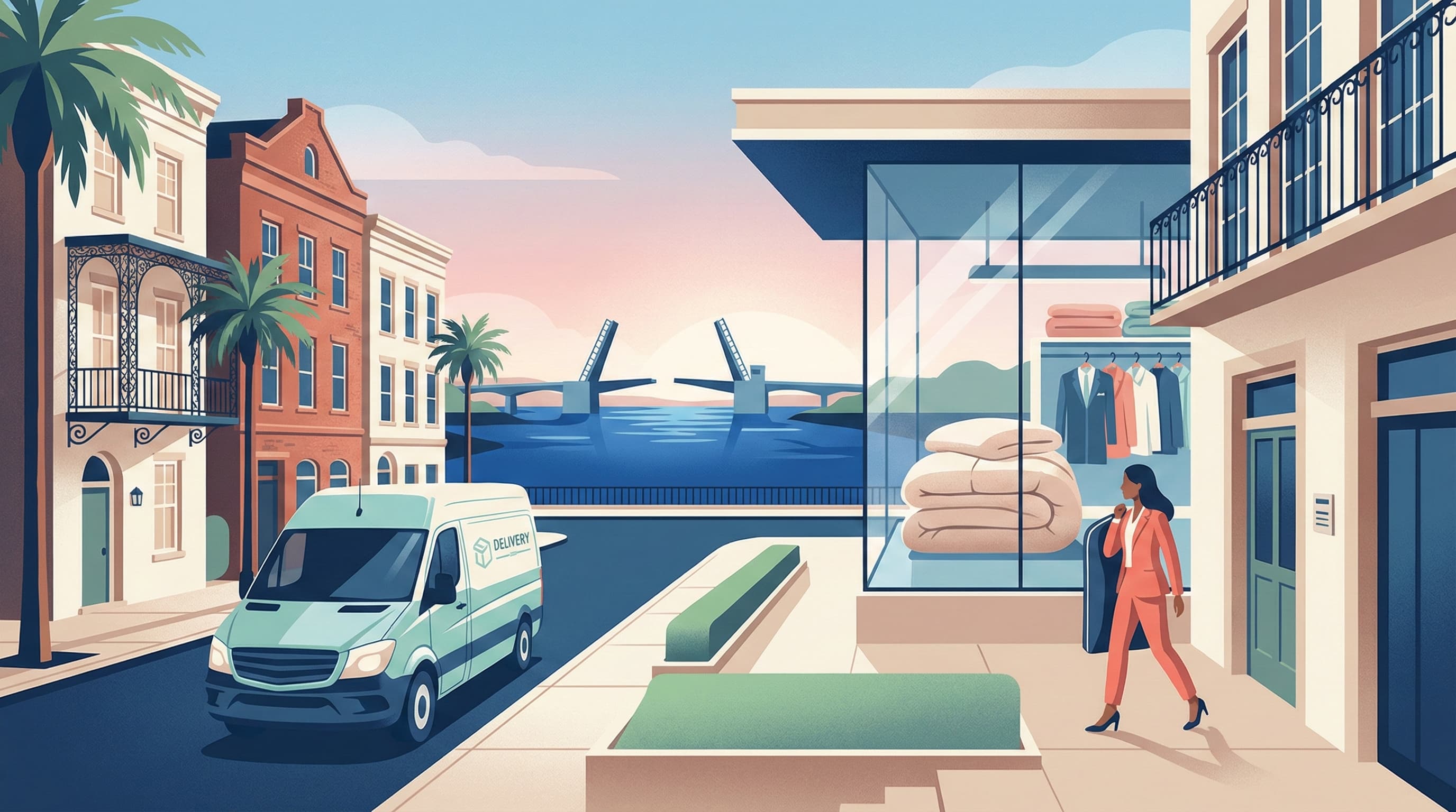 Elegant table setting with clean linens