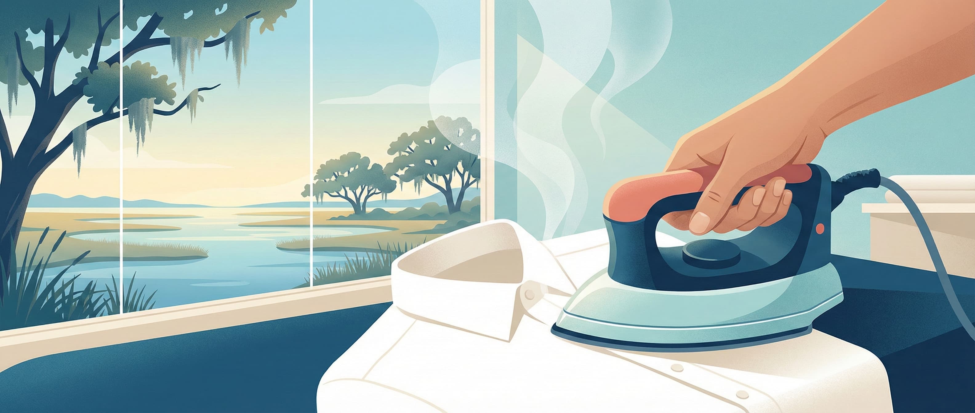 Expert shirt pressing