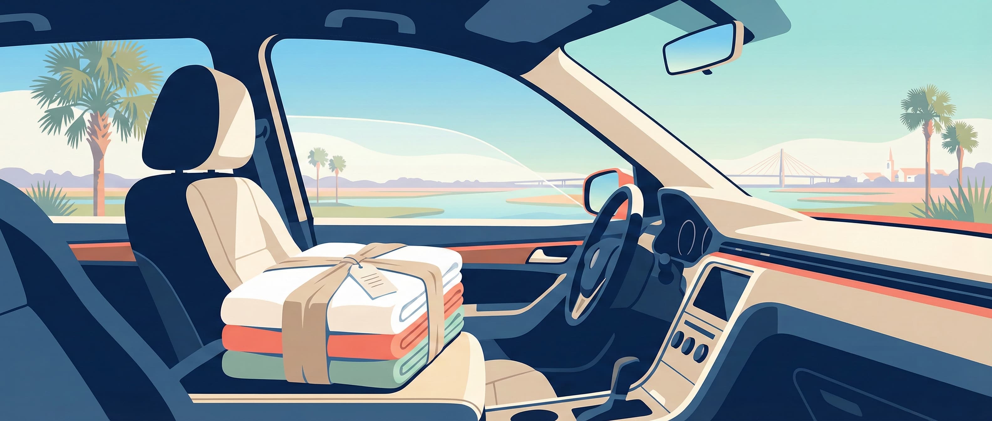 Neatly folded clothes from our wash and fold service