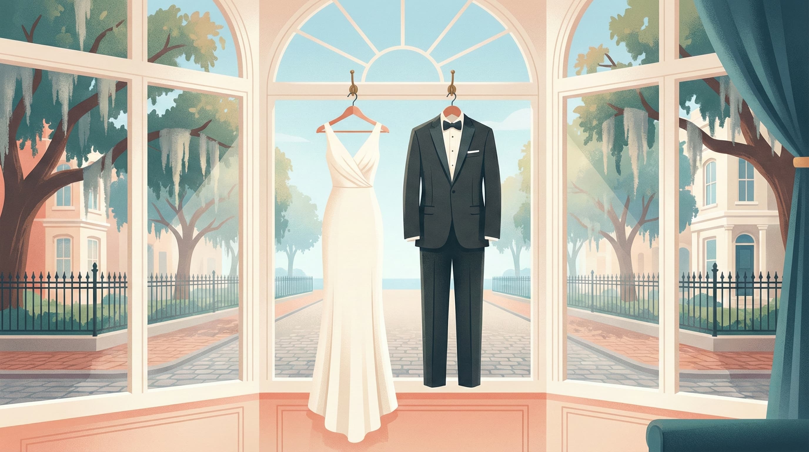 Beautiful wedding dress ready for preservation