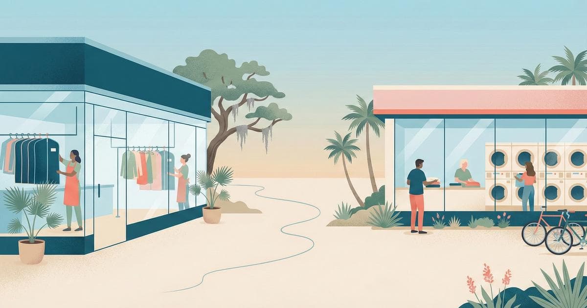 Difference between dry cleaner and laundromat services in Savannah Georgia